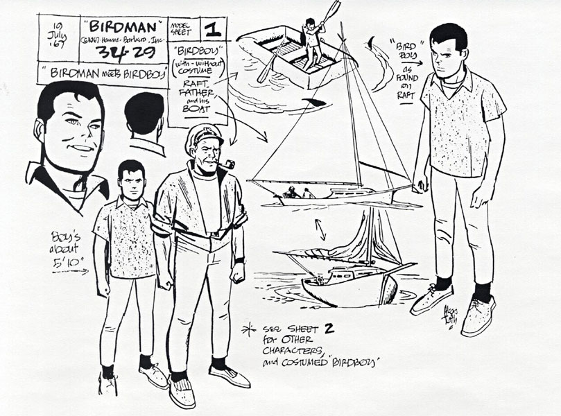 Birdman Model Sheet #1 - Birdman Meets Birdboy