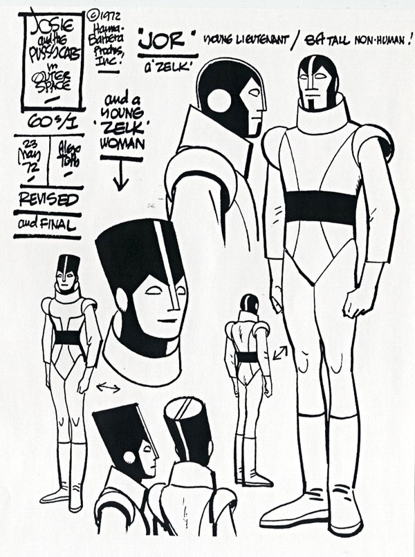 Jose and the Pussycats In Outer Space Model Sheet - Zelks
