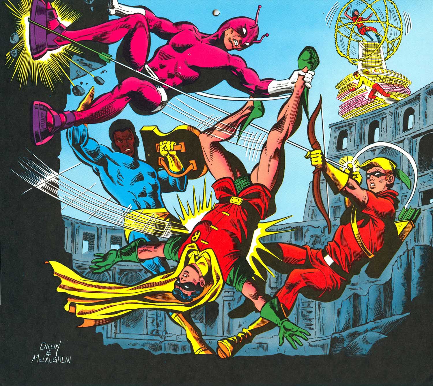 1977 Super DC Calendar for November: The Teen Titans vs The Ant