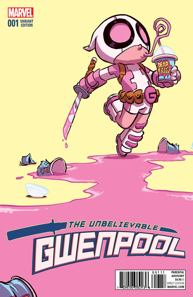 THE UNBELIEVABLE GWENPOOL #1 Variant Cover by Skottie Young