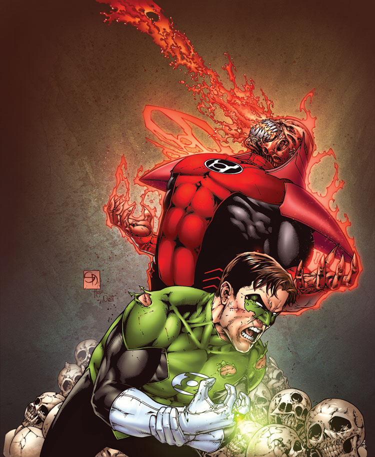 Atrocitus and Hal Jordan - Wizard #205 Cover
