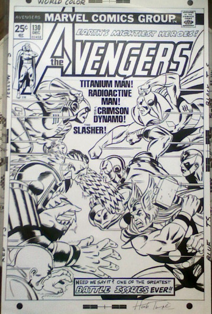 The Avengers #130 Cover - HERB TRIMPE