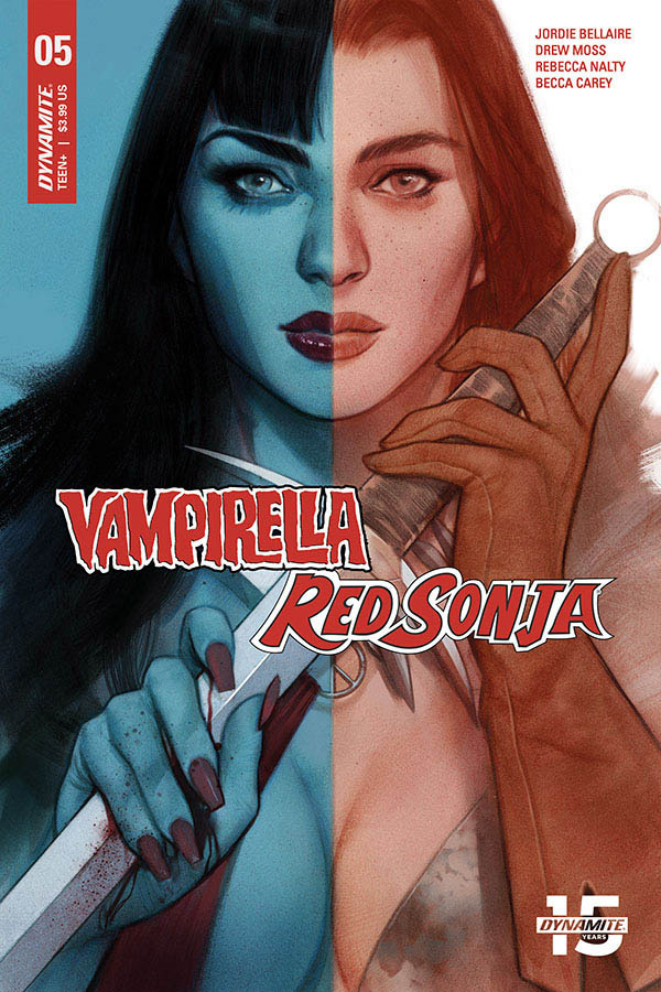 VAMPIRELLA / RED SONJA #5 cover by Ben Oliver