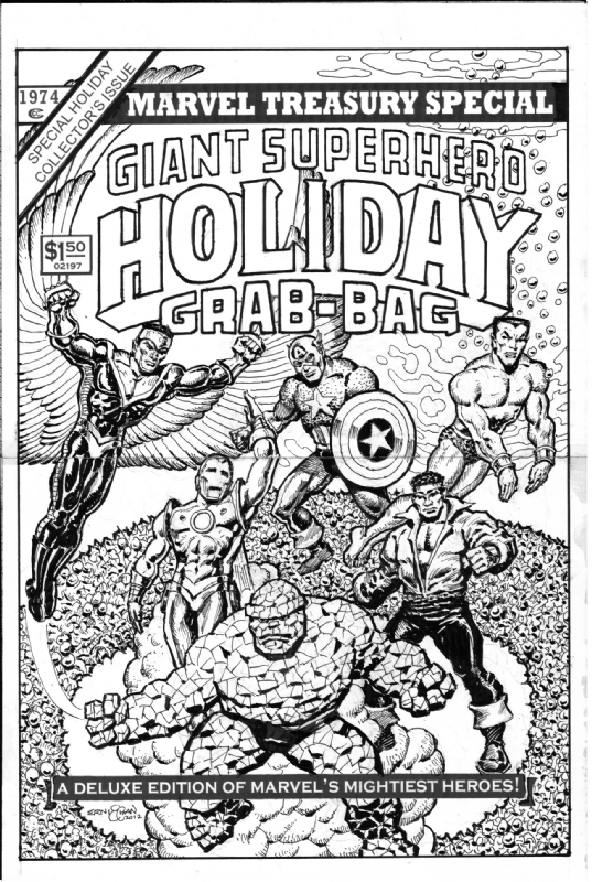 Marvel Holiday Grab-Bag 1974 alternate Cover w/ concept Falcon variation  1 - ERNIE CHAN