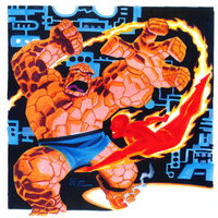 The Thing and Human Torch by Bruce Timm