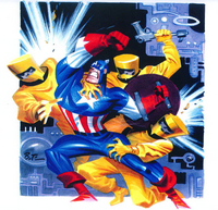 Captain America and agents of AIM by Bruce Timm