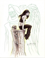 Death portrait sketch by Joe Linsner