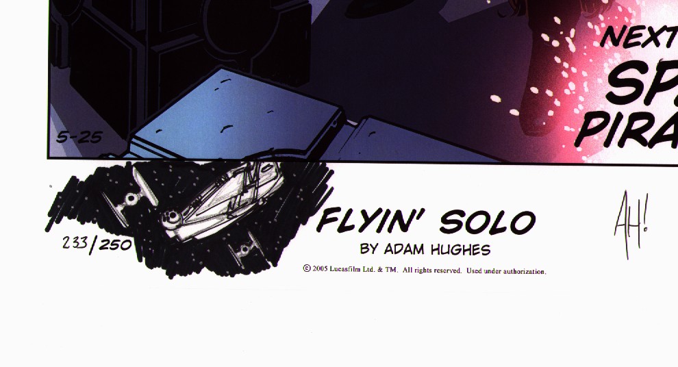 Han Solo print remarque - Millenium Falcon
