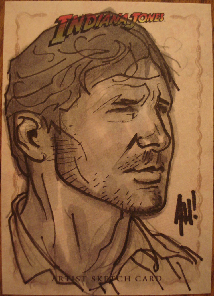 Indiana Jones Heritage ADAM HUGHES Sketch Card