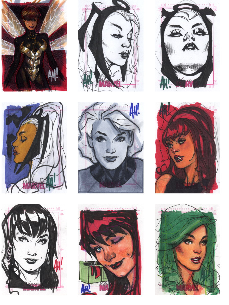 Adam Hughes - Women of Marvel Sketch Cards - Page 1