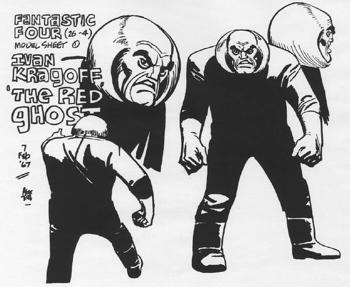 Fantastic Four Model Sheet - Red Ghost