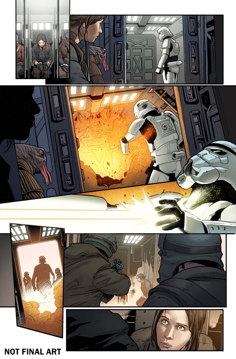 STAR WARS: ROGUE ONE ADAPTATION #1 PREVIEW PAGE 1 BY EMILIO LAISO