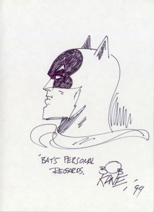 Batman sketch by Bob Kane