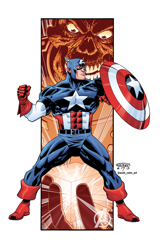 Captain America/ Red Skull Commission color