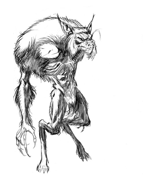 The Brutal Kind werewolf standing final design
