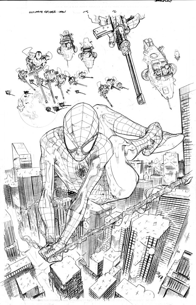 ULTIMATE SPIDER-MAN #115 page 16 pencils