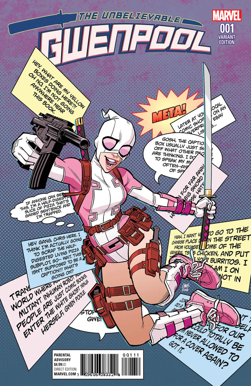 THE UNBELIEVABLE GWENPOOL #1 Variant Cover by Cameron Stewart