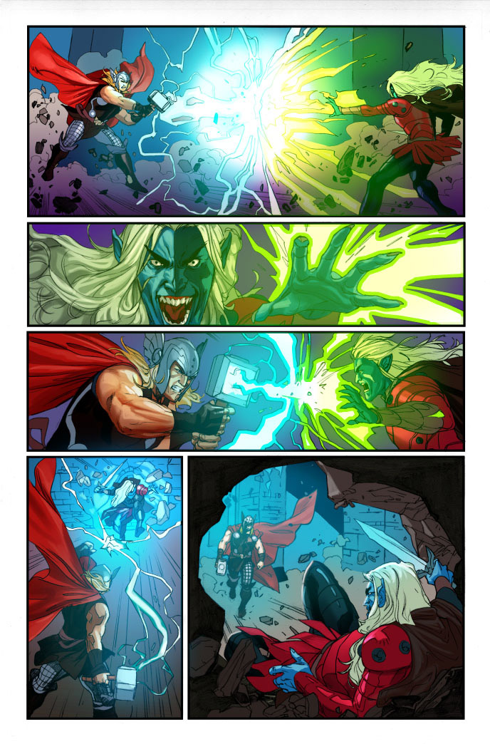 THOR: GOD OF THUNDER #17 Preview 2 art by Ron Garney