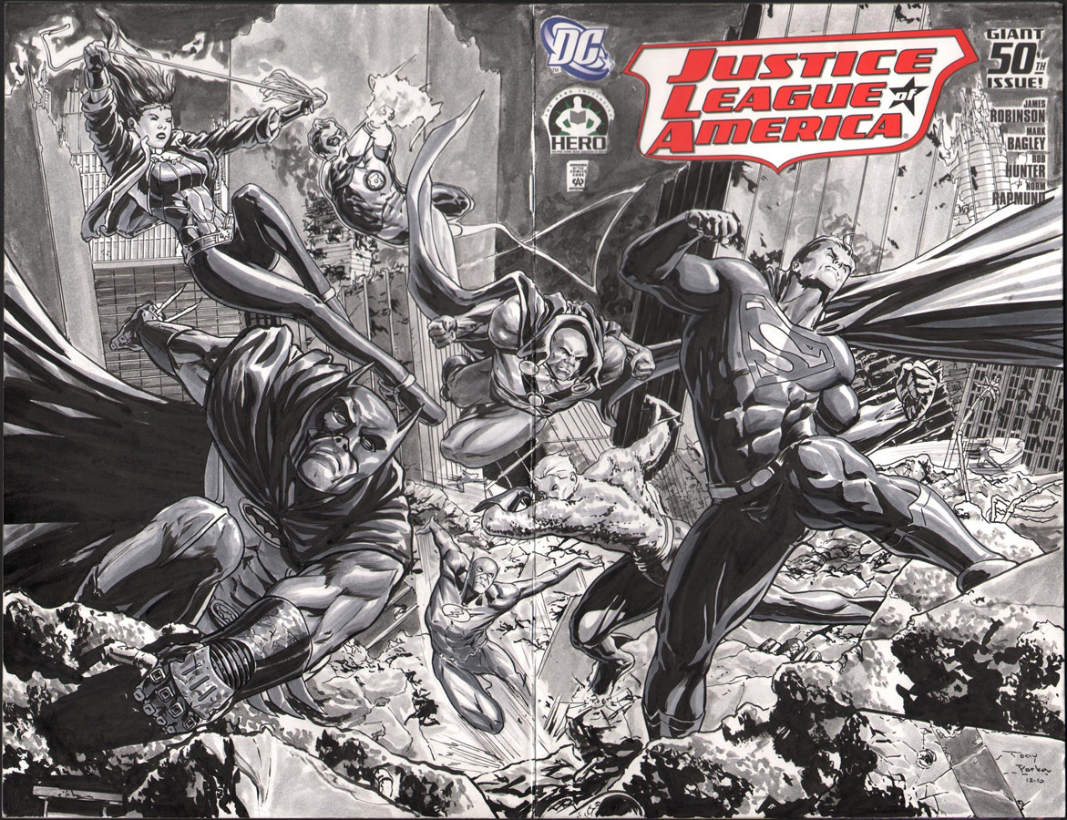 JLA #50 cover by Tony Parker