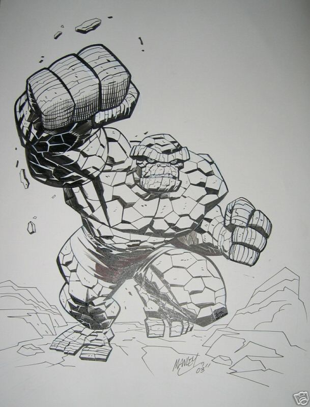 The Thing sketch by Mike Manley