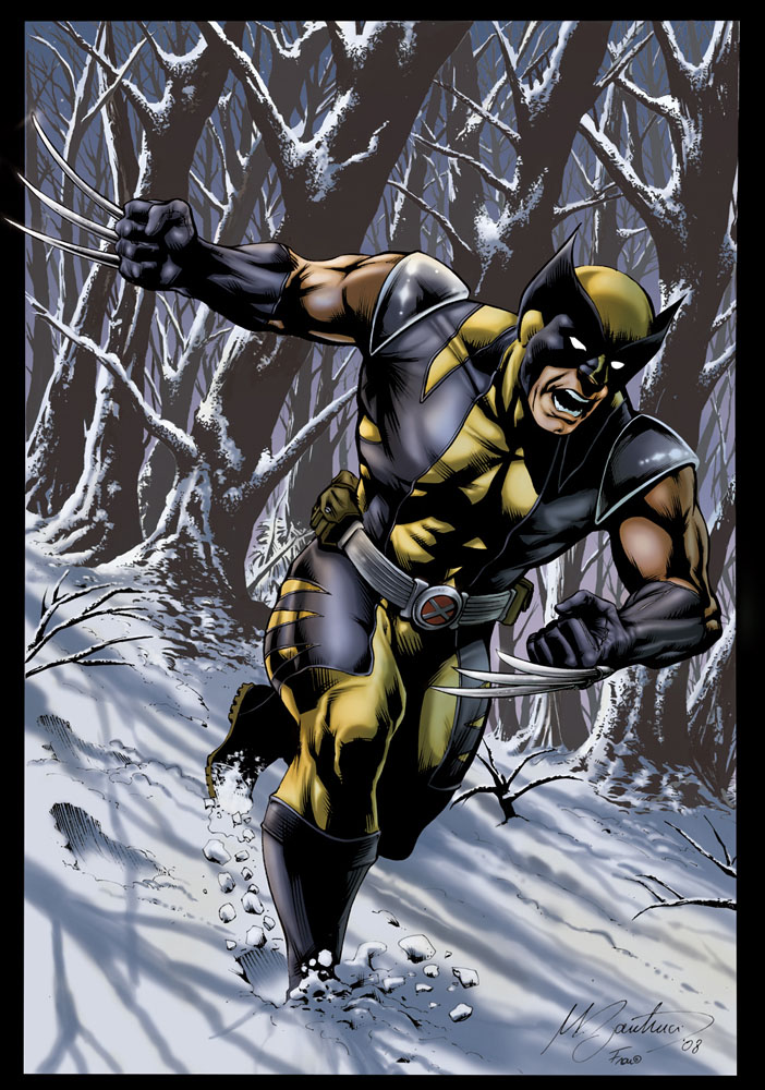 Wolverine on the snow