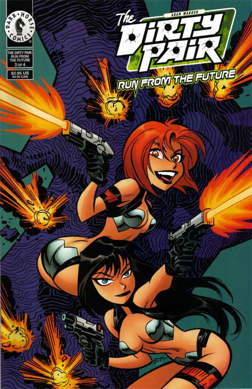 Dirty Pair: Run From The Future #3 cover by Bruce Timm