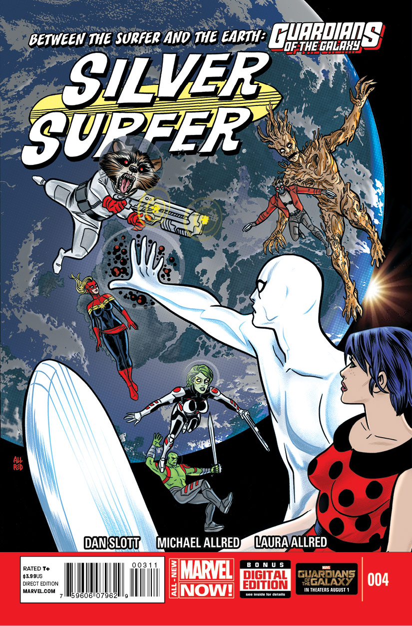 SILVER SURFER #4  cover by Mike Allred