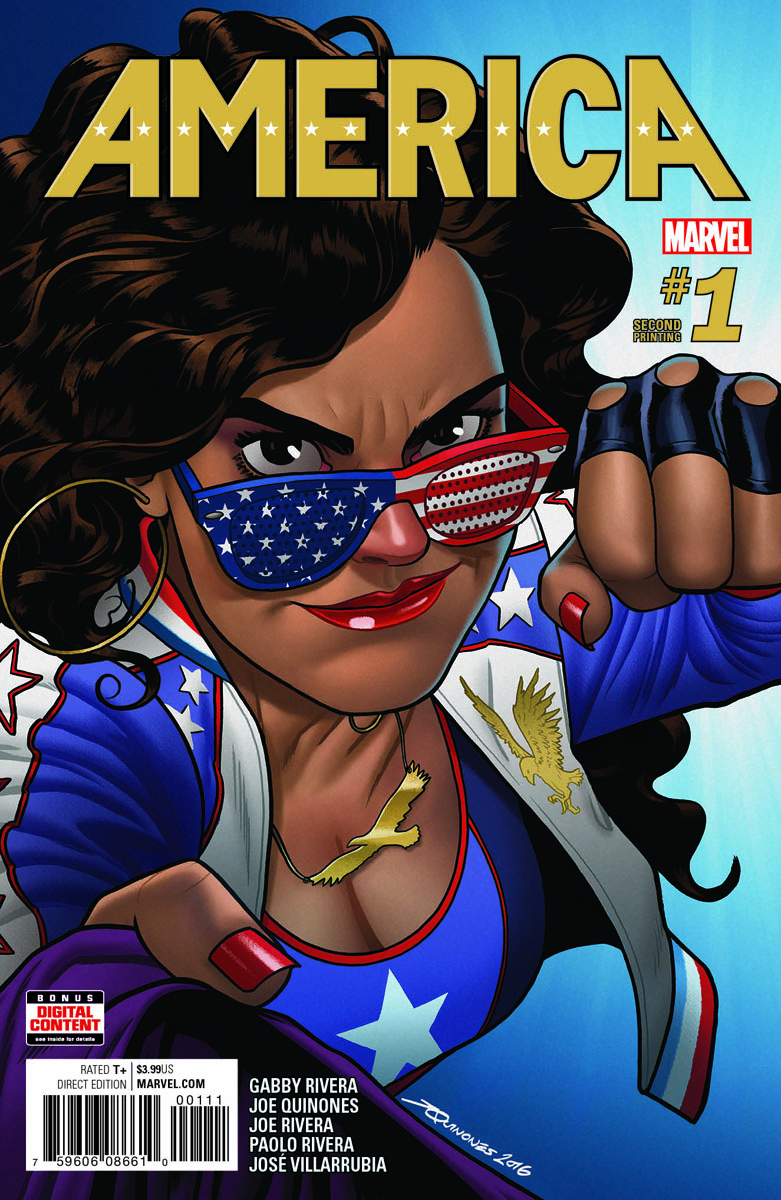 AMERICA #1 SECOND PRINTING Cover by JOE QUINONES