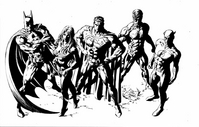 Justice League pinup by Mike Deodato, Jr.