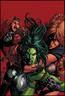 She-Hulk #36 cover by Mike Deodato, Jr. - color
