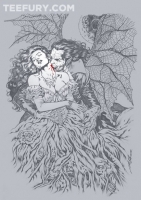 Vampire's Kiss T-shirt Design by Al Rio for TeeFury.com