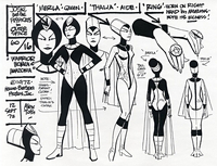 Jose and the Pussycats In Outer Space Model Sheet - Warrior Women of Amazonia