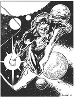 GL Kyle Rayner in space