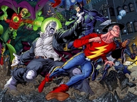 Justice Society of America vs. Solomon Grundy wallpaper