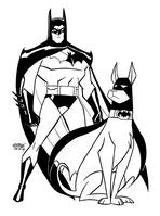 Batman w/ Bathound Baltimore Comicon sketch
