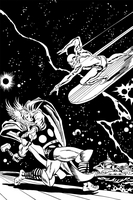 Silver Surfer and Thor