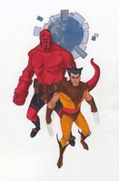 Wolverine & Hellboy by Phil Noto